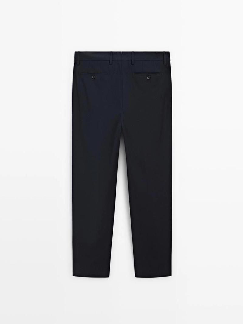 Брюки из шерстяно-смесовой ткани для костюма