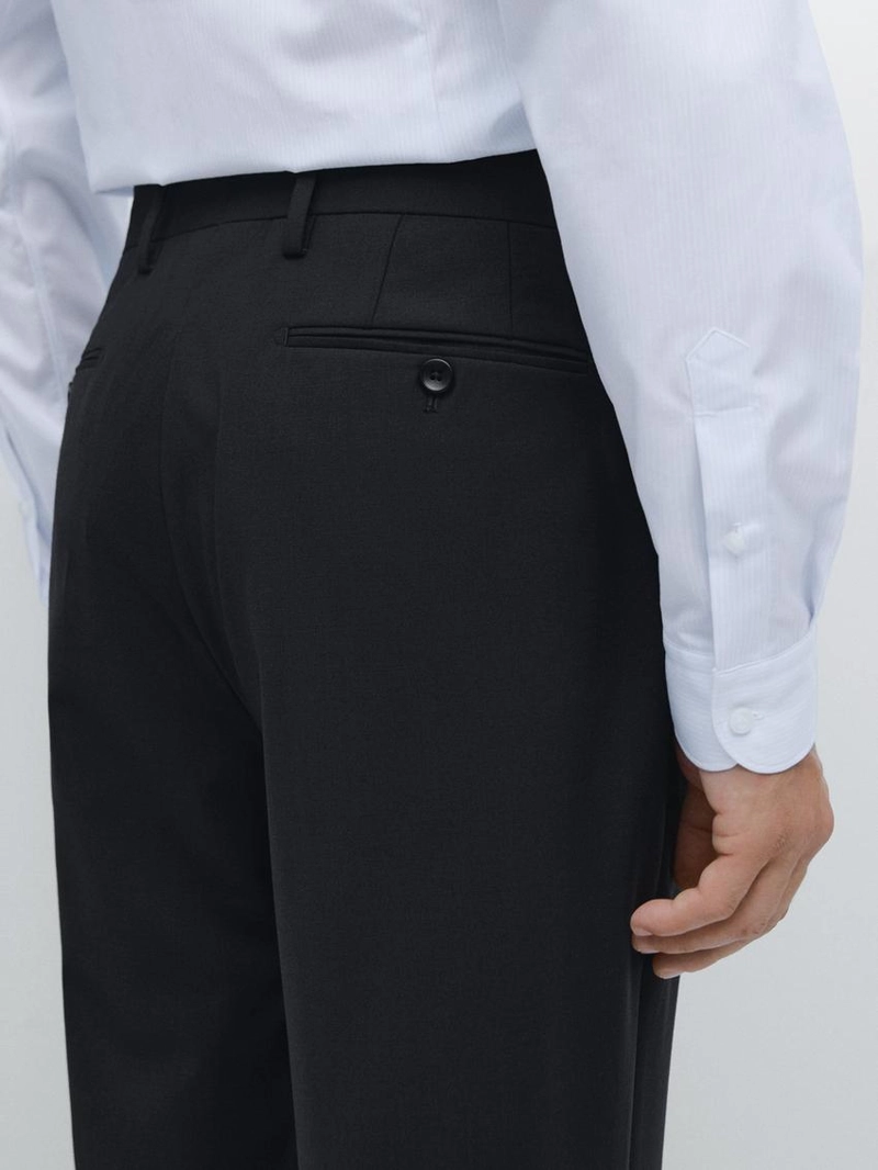 Брюки из шерстяно-смесовой ткани для костюма