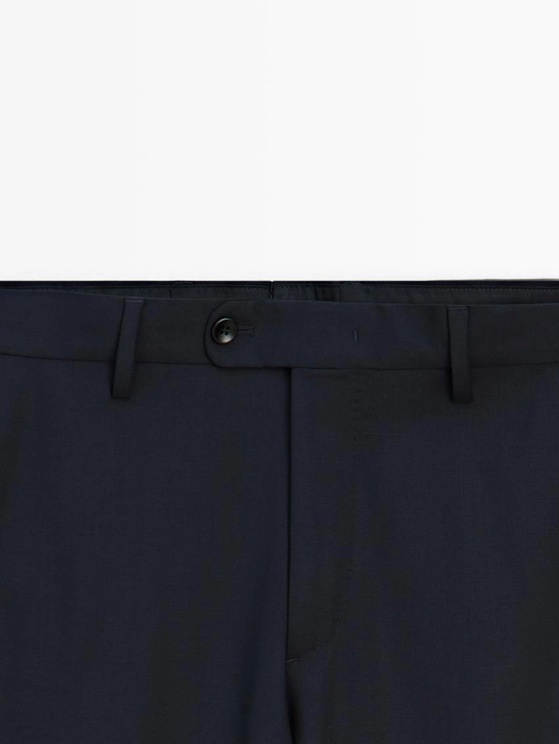 Брюки из шерстяно-смесовой ткани для костюма