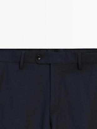 Брюки из шерстяно-смесовой ткани для костюма- Заказать в России