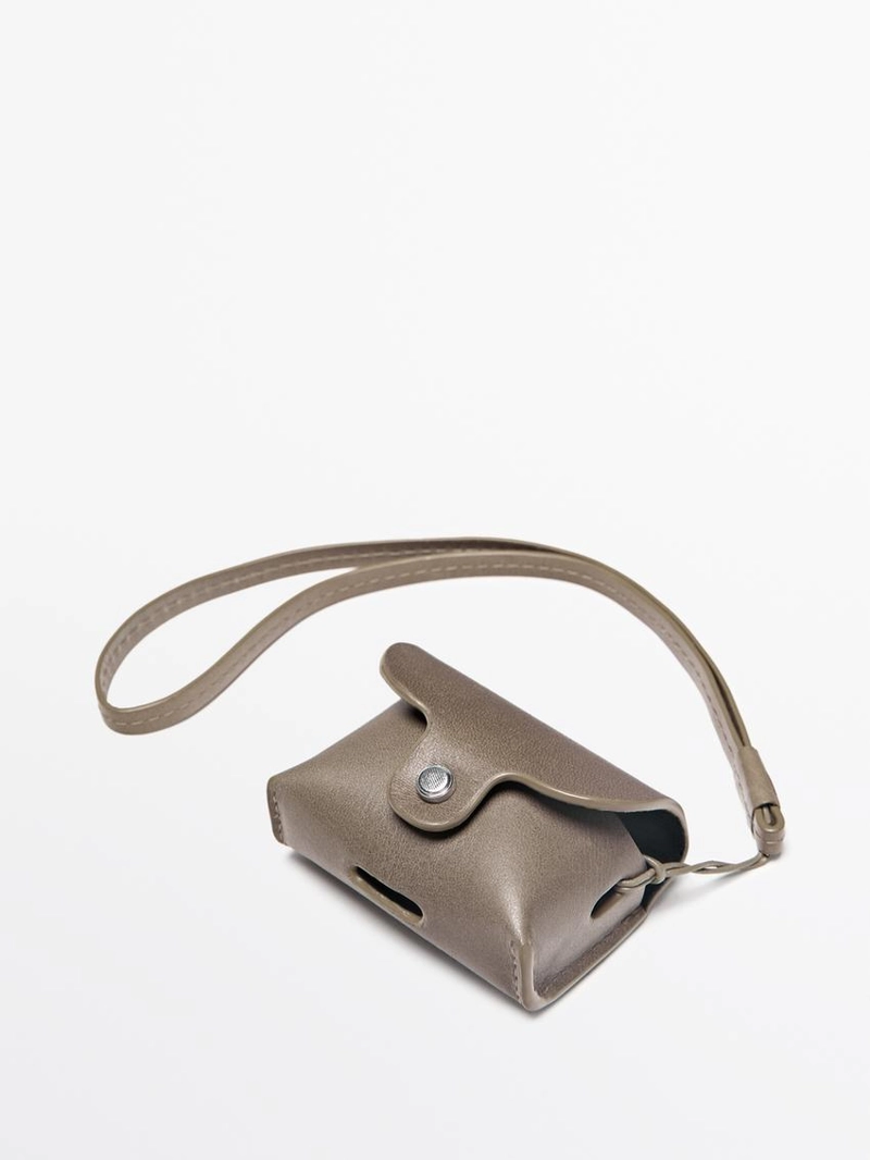 Кожаный чехол для airpods из натуральной кожи