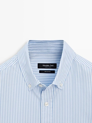 Рубашка из 100% хлопка оксфорд- Заказать в России