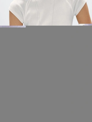 Хлопковая футболка с короткими рукавами реглан- Заказать в России