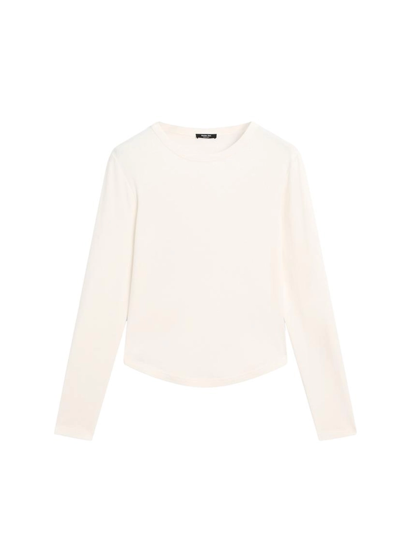 Футболка с длинным рукавом и закругленным подолом