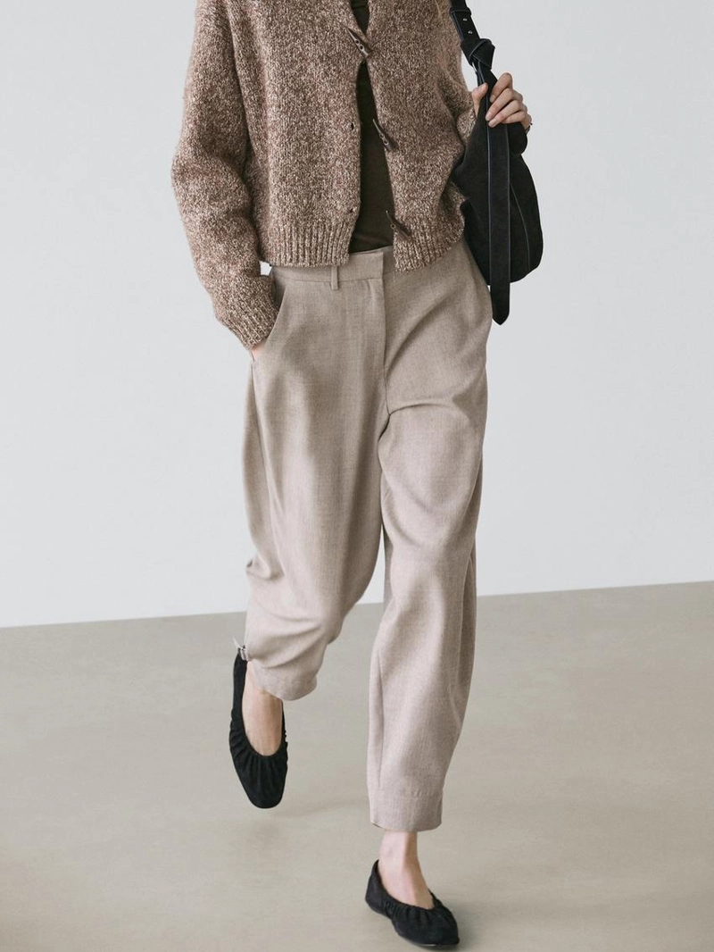 Брюки саруэль с деталями пряжки