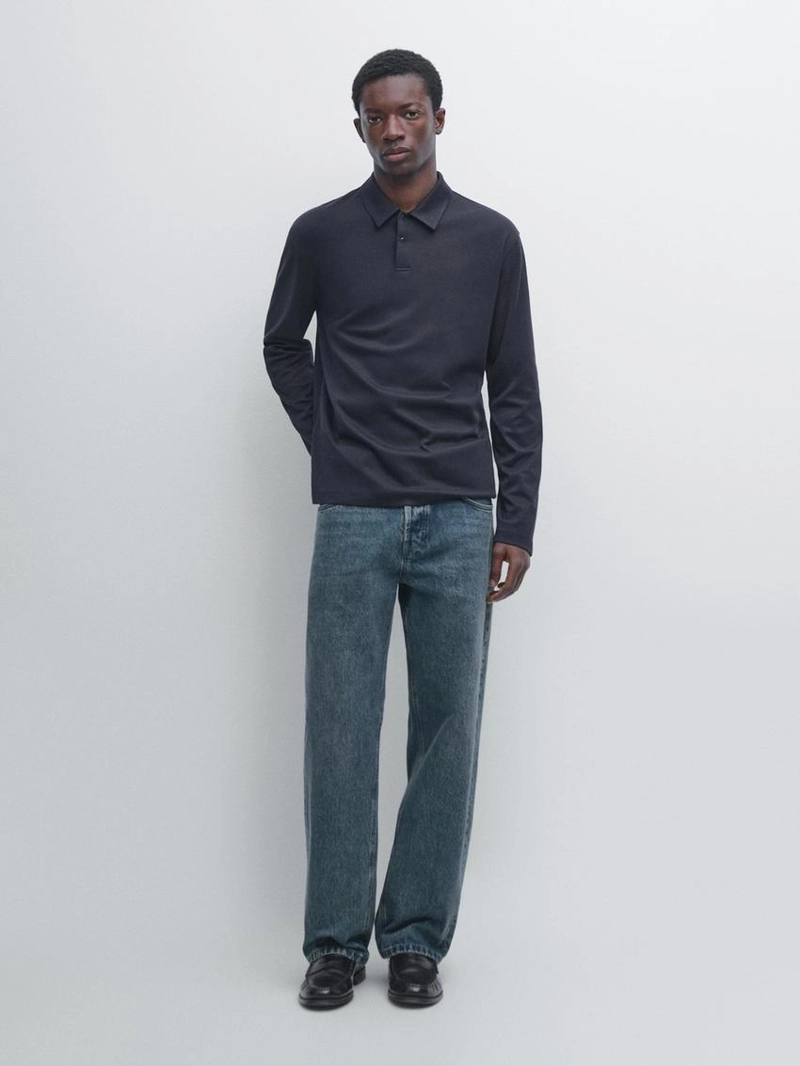 Джинсы с широкими штанинами