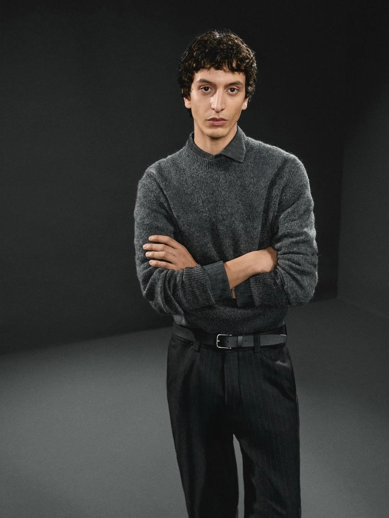 Кожанный пояс из нубука