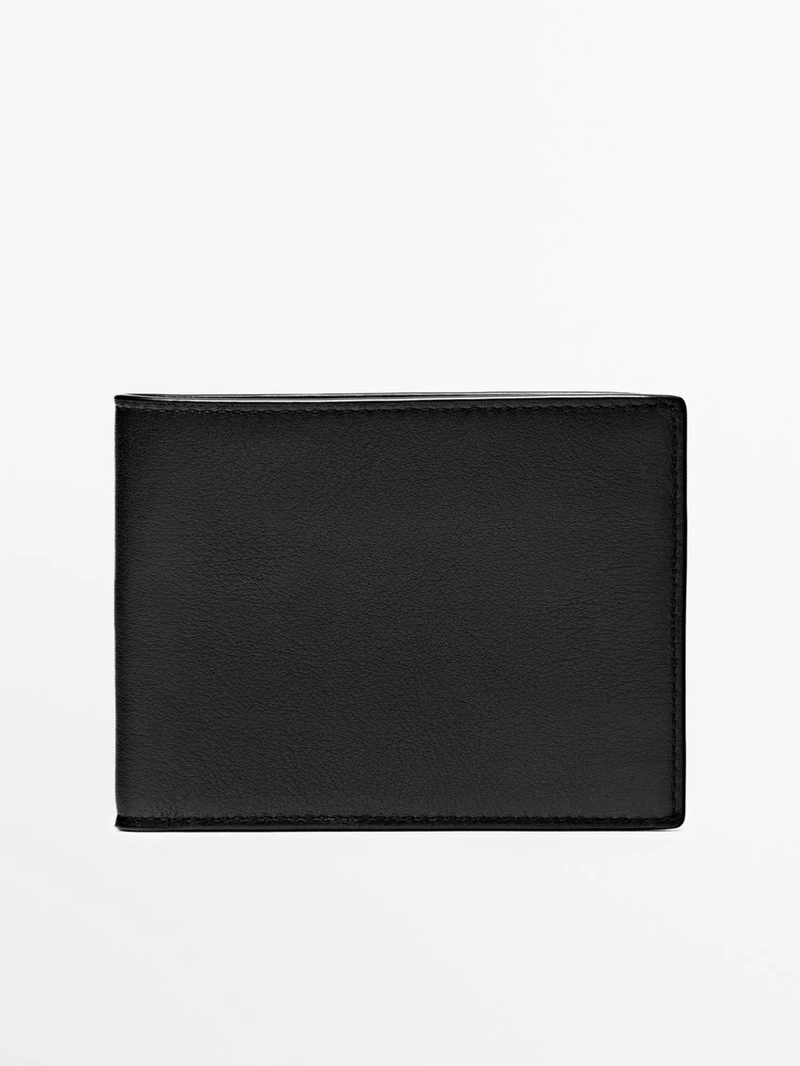 Горизонтальный кошелек из наппа-кожи с кошельком