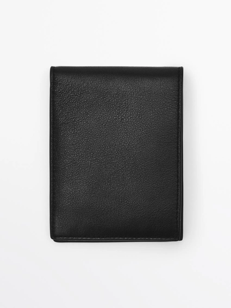 Горизонтальный кошелек из наппа-кожи с кошельком