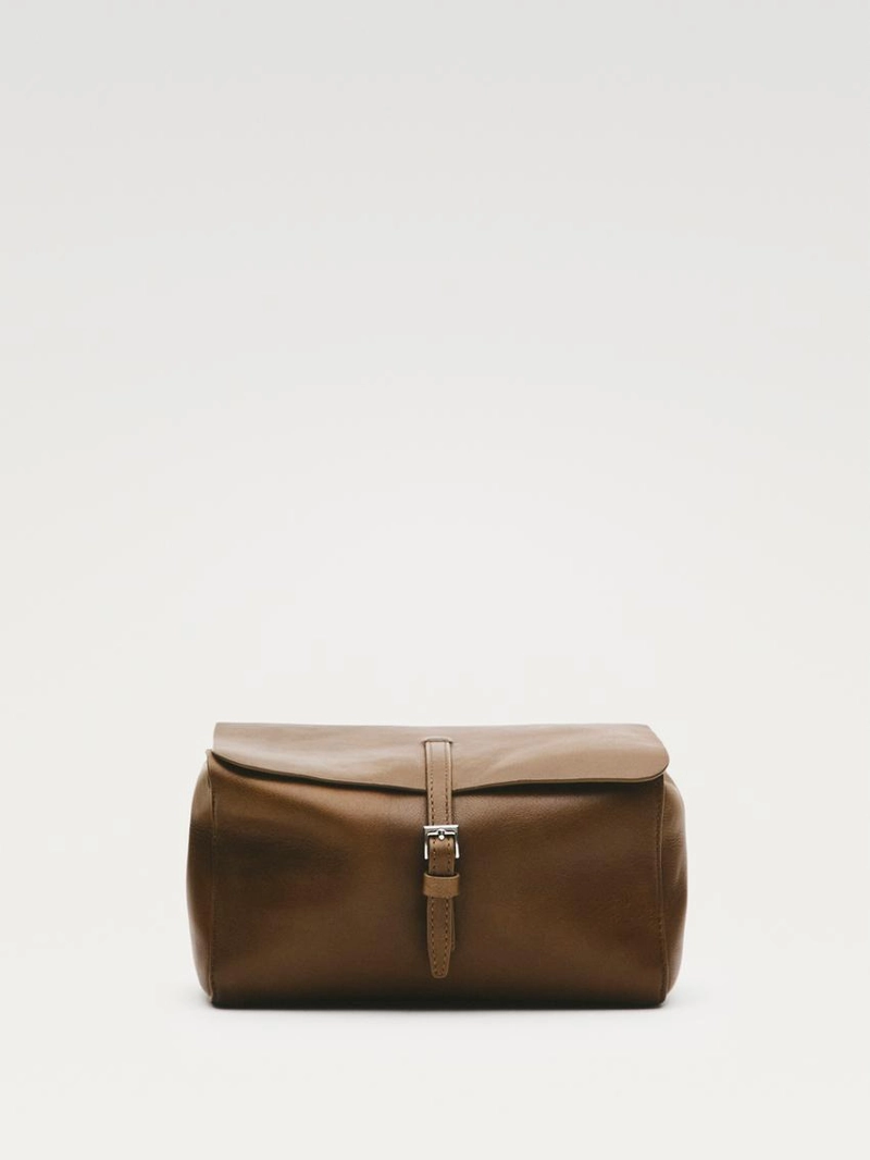 Кожаная косметичка для путешествий из овечьей кожи