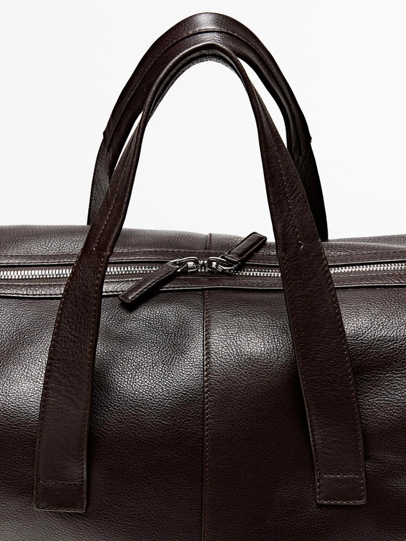 Сумка-дюфель из кожи непа