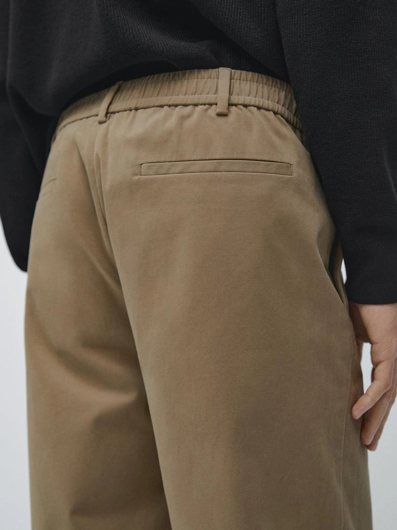 Брюки jogger fit из хлопкового микса