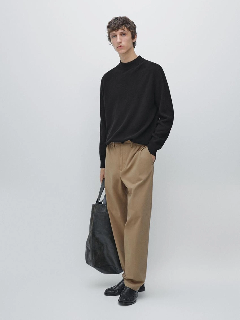 Брюки jogger fit из хлопкового микса