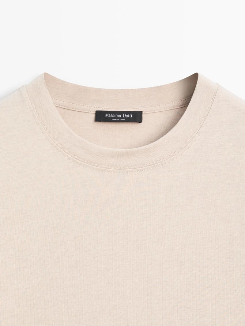 Футболка с короткими рукавами из хлопково-вискозной смеси