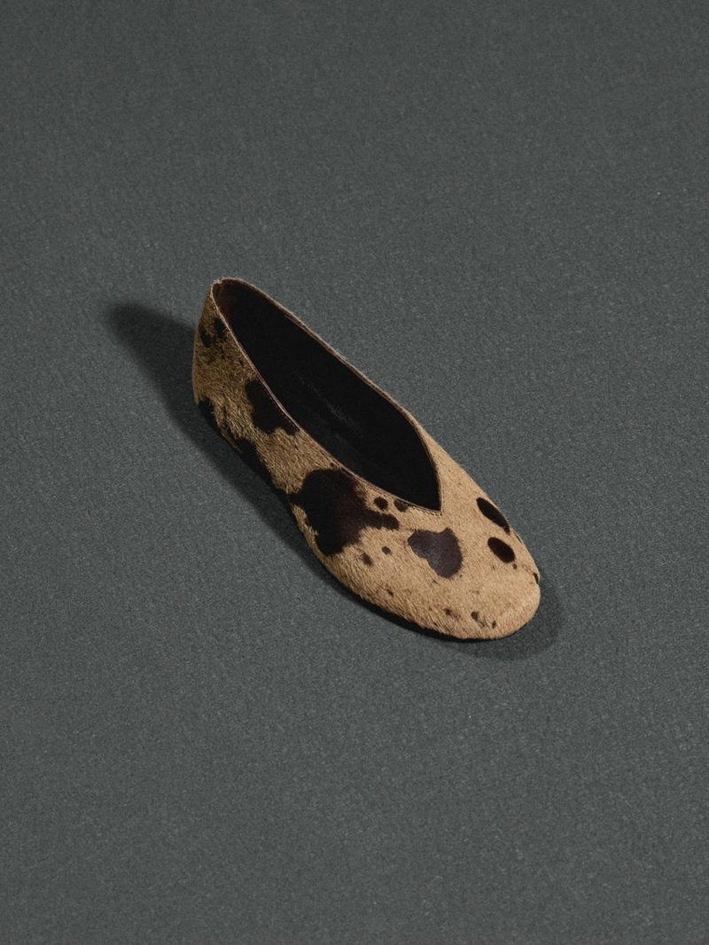 Балетки с животным принтом