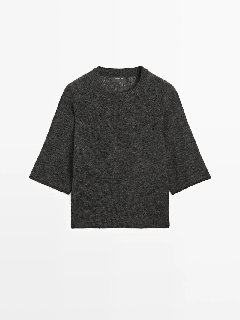 Свитер с регланом из смеси альпаки и шерсти