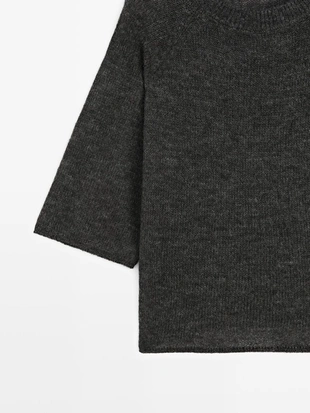 Свитер с регланом из смеси альпаки и шерсти- Заказать в России