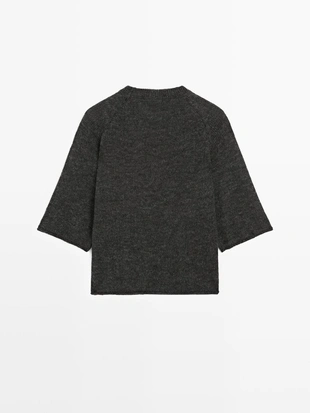 Свитер с регланом из смеси альпаки и шерсти- Заказать в России