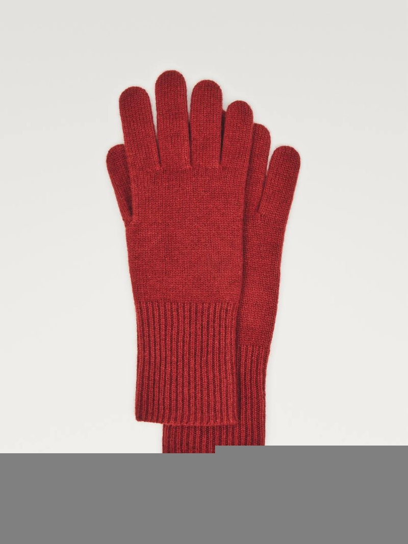 Перчатки из шерстяной смеси вязаные