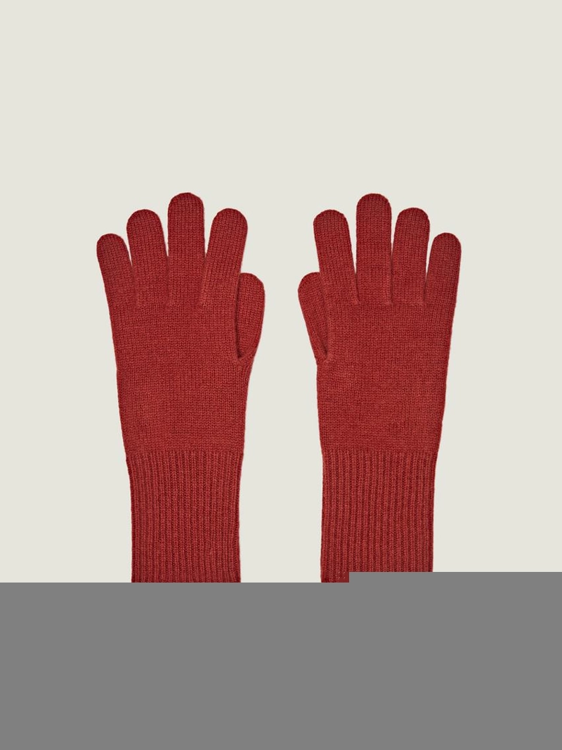 Перчатки из шерстяной смеси вязаные