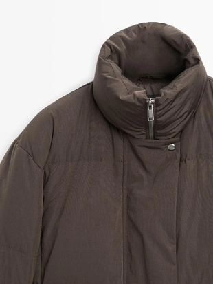 Пуховик с квадратным стежком 80% пух - 20% перо, водоотталкивающий- Заказать в России