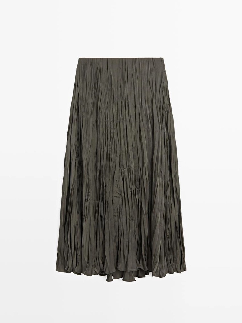 Длинная плавная плиссированная юбка