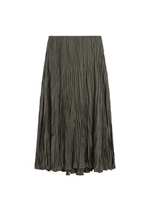 Длинная плавная плиссированная юбка- Заказать в России
