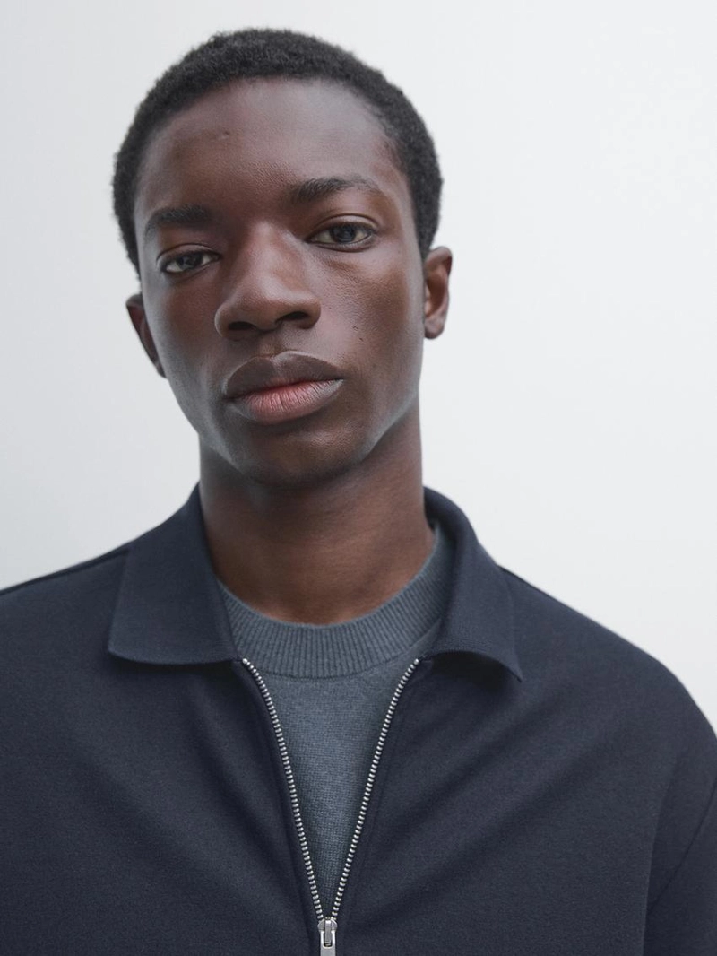 Куртка на молнии с деталями воротника