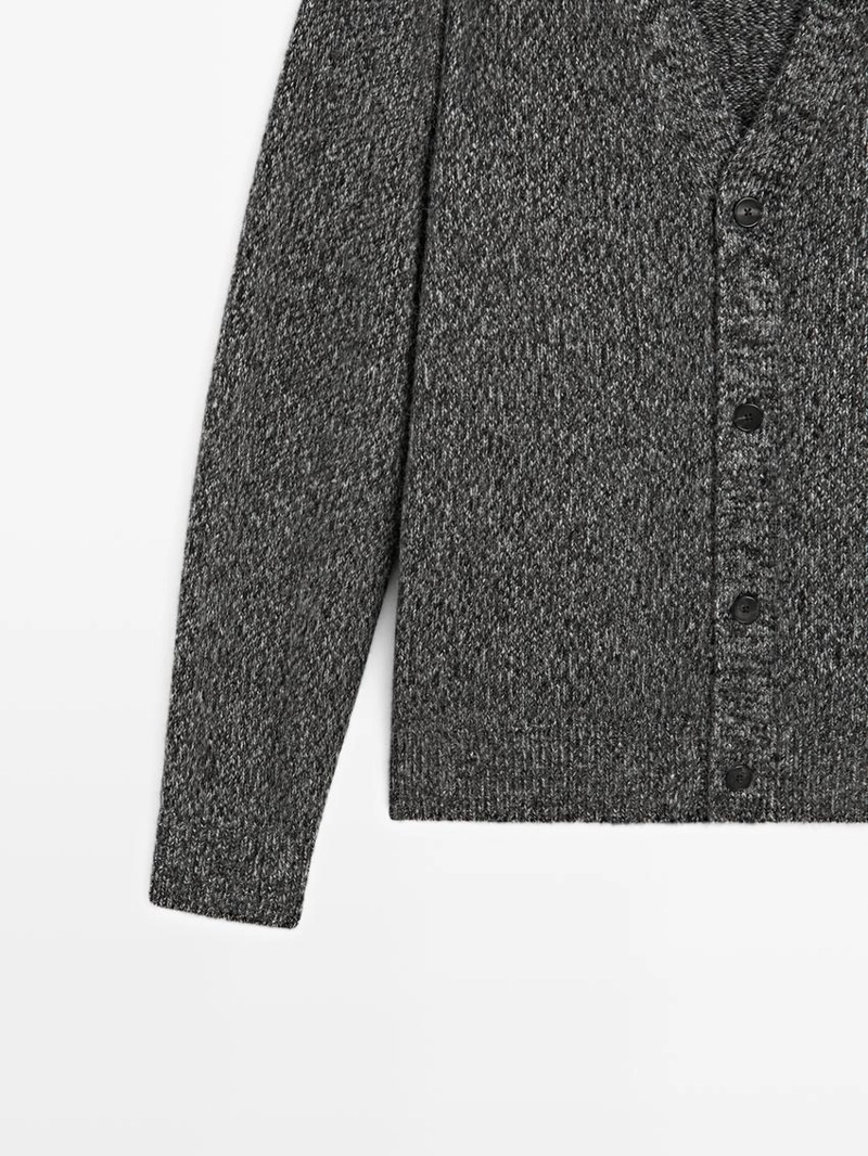 Кардиган из шерстяно-шелкового трикотажа