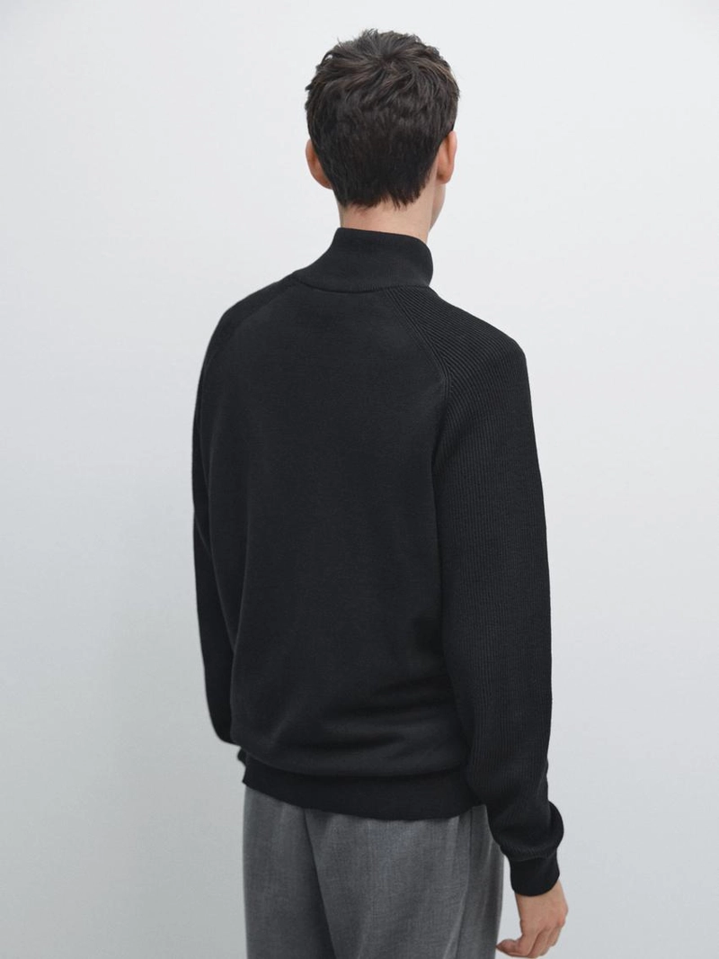 Кардиган из хлопкового микса с рукавами реглан