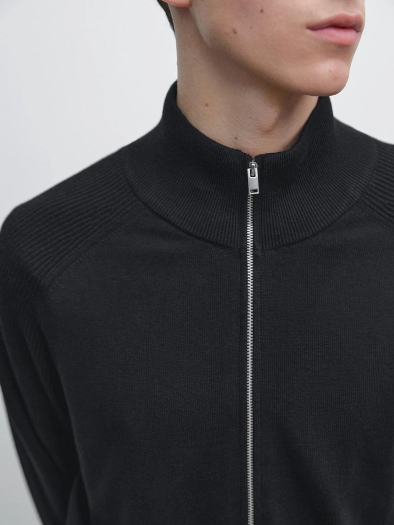 Кардиган из хлопкового микса с рукавами реглан