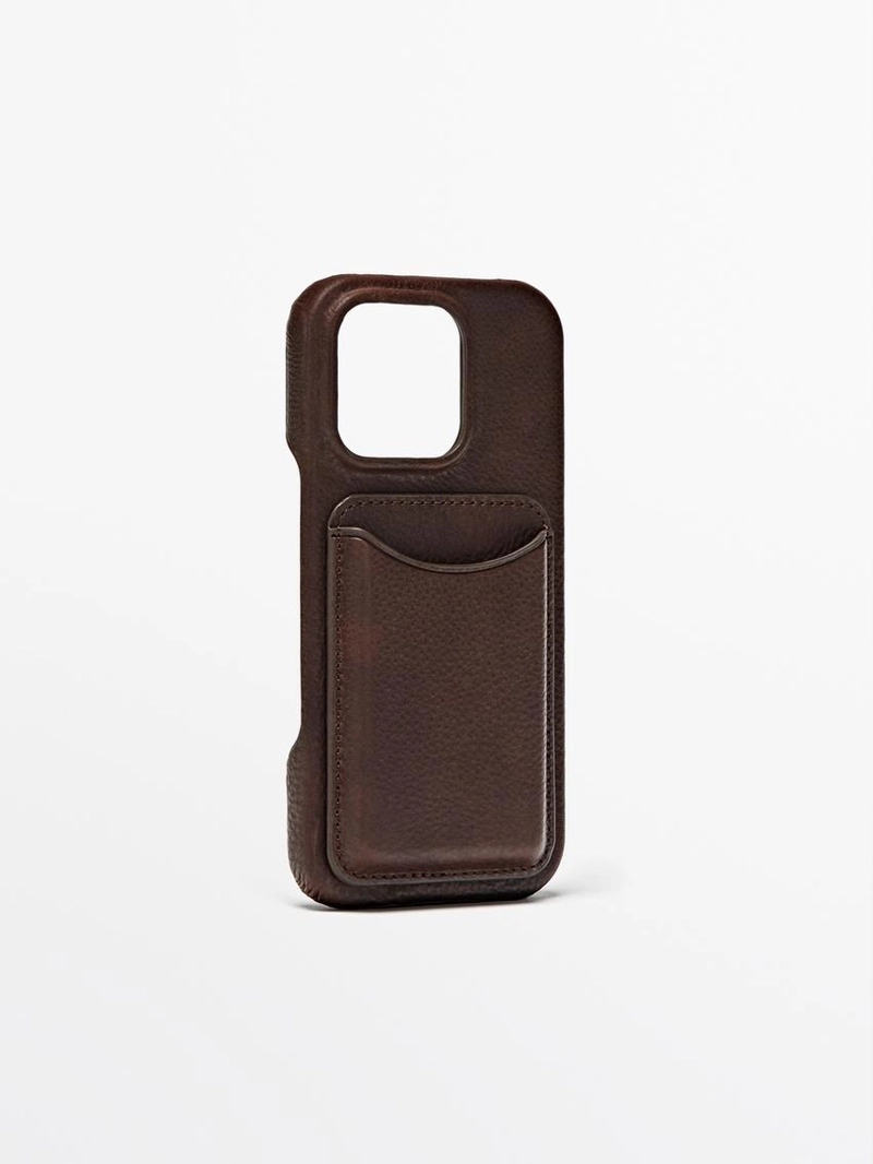 Чехол из натуральной кожи для iphone 16 pro