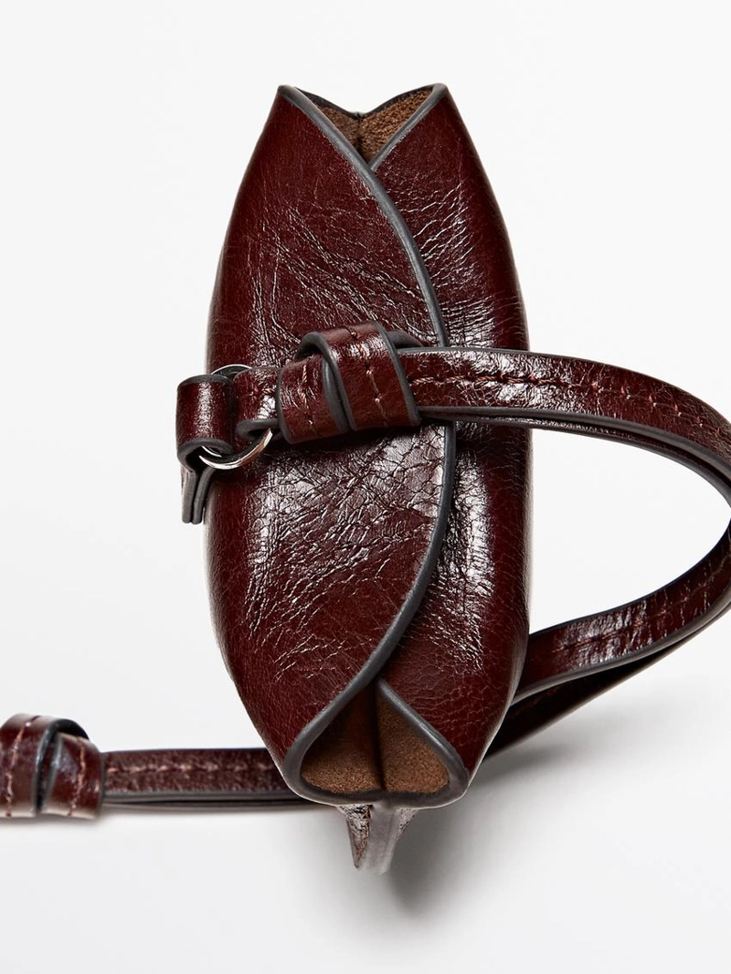 Чехол для airpods из кожи нубука с функцией складывания