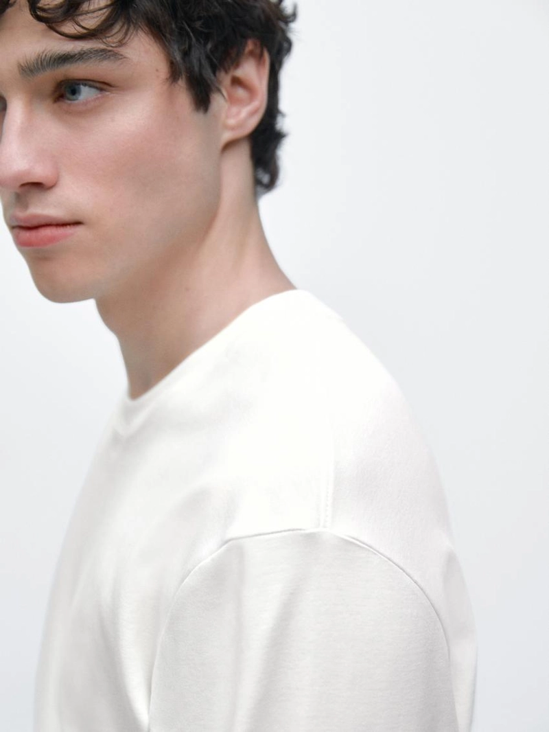 Футболка с длинным рукавом из средневесного хлопка