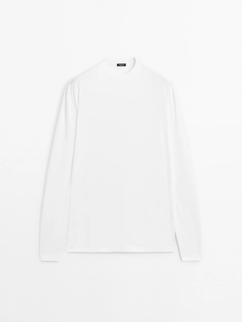 Футболка с длинным рукавом из средневесного хлопка