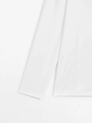 Футболка с длинным рукавом из средневесного хлопка- Заказать в России