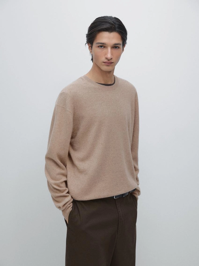 Свитер из 100% кашемира с круглым вырезом