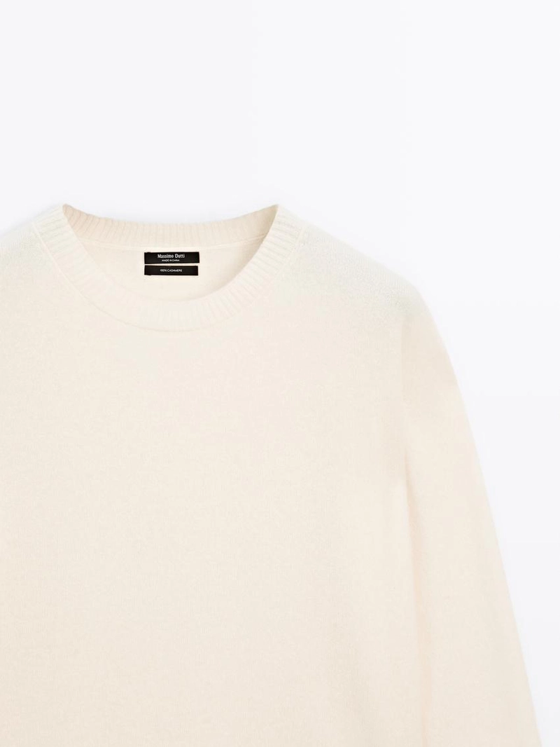 Свитер с круглым вырезом из 100% кашемира