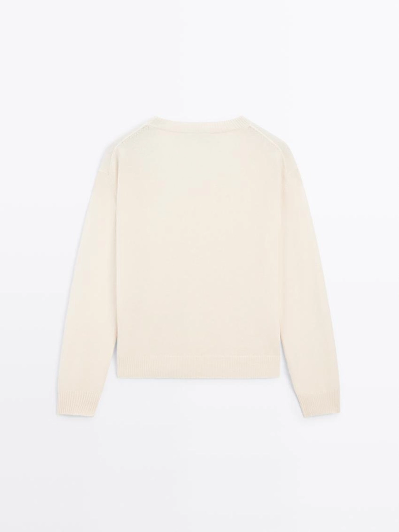 Свитер с круглым вырезом из 100% кашемира