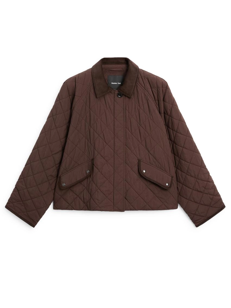 Короткая водоотталкивающая куртка с деталями из вельвета