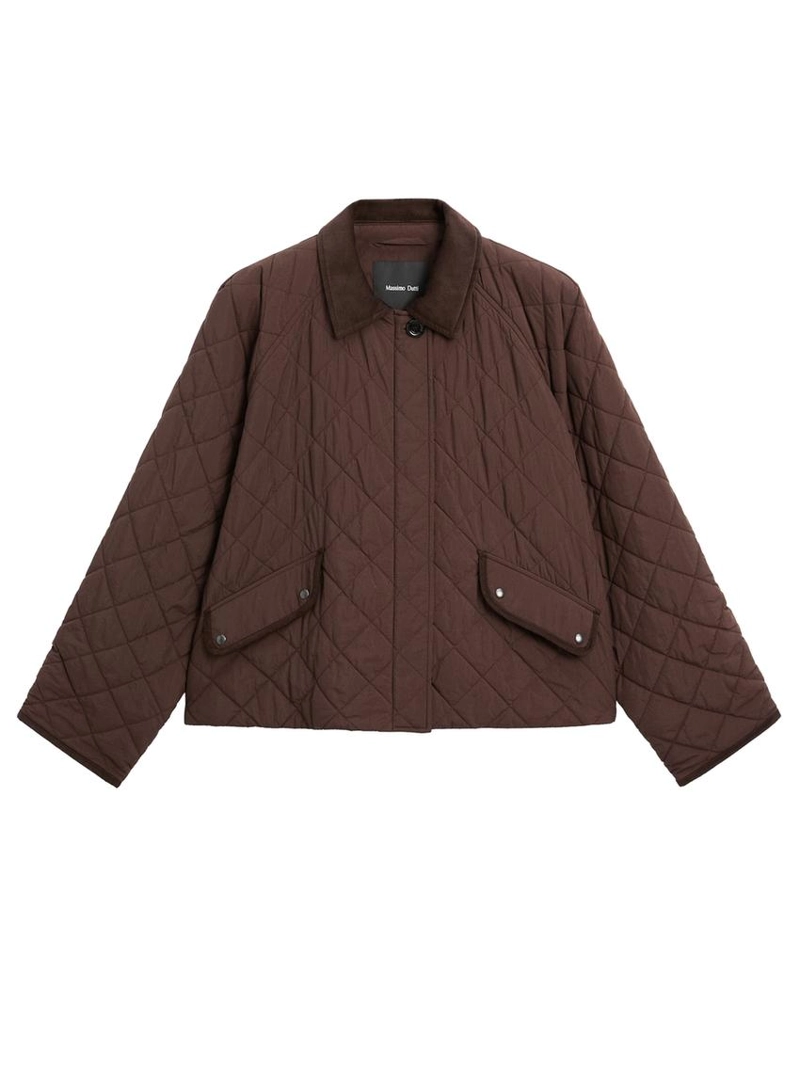 Короткая водоотталкивающая куртка с деталями из вельвета