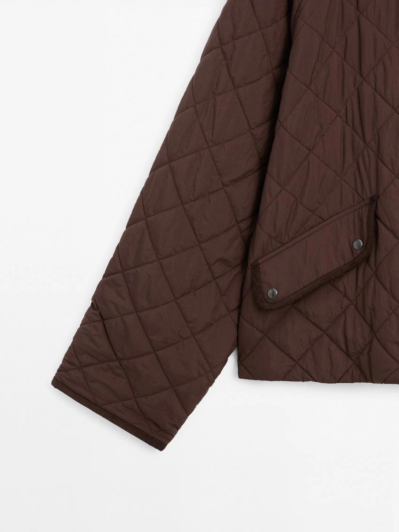 Короткая водоотталкивающая куртка с деталями из вельвета