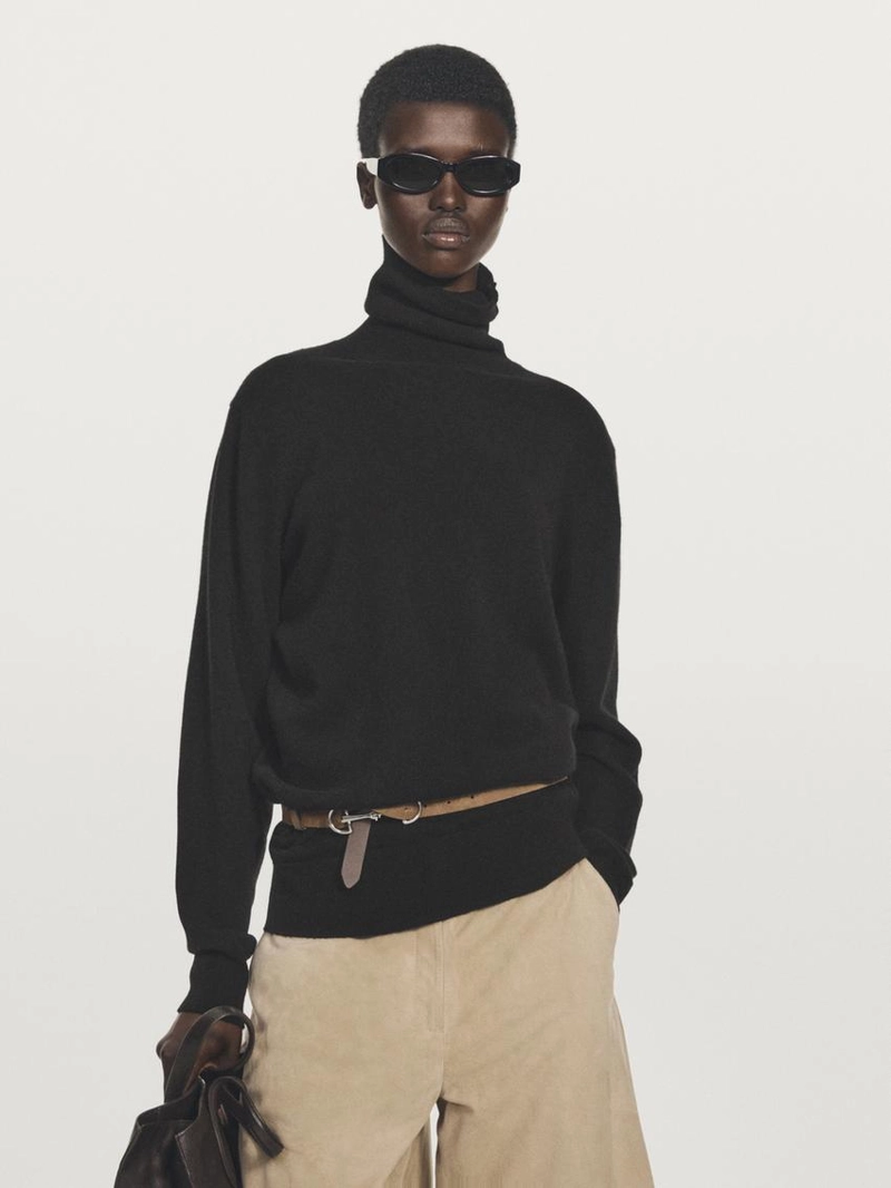 Вязанный свитер-воротник из 100% кашемира