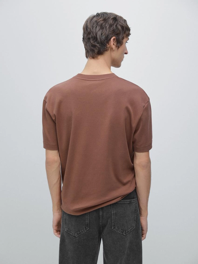 Футболка с коротким рукавом из 100% хлопка средней плотности