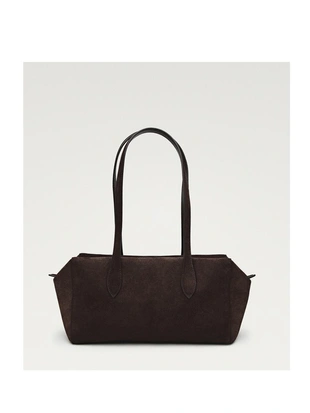 Сумка из замши с коричневей отделкой- Заказать в России