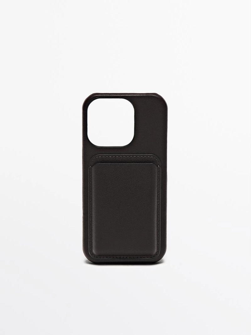 Чехол из натуральной кожи nappa для iphone 16 pro