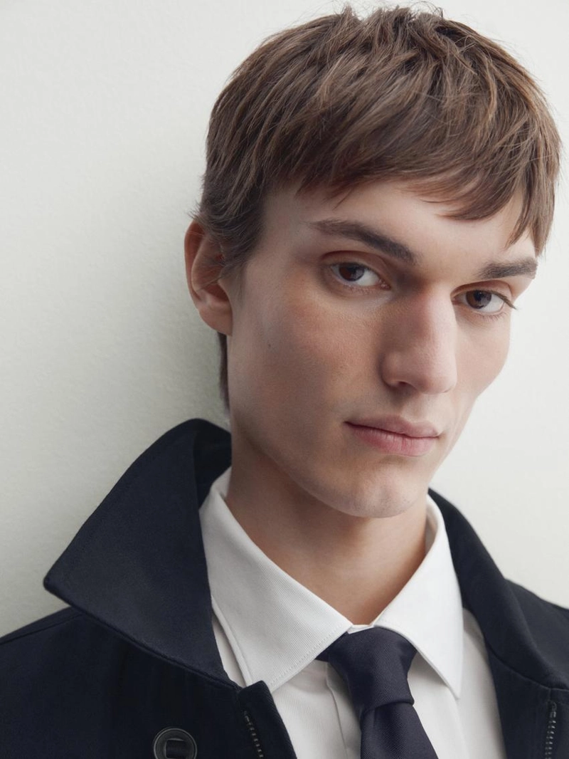 Галстук из твила с хлопком и шелком