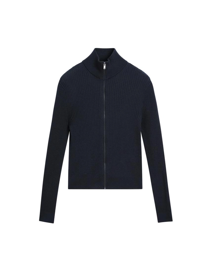 Кардиган с застежкой на молнию из 100% шерсти