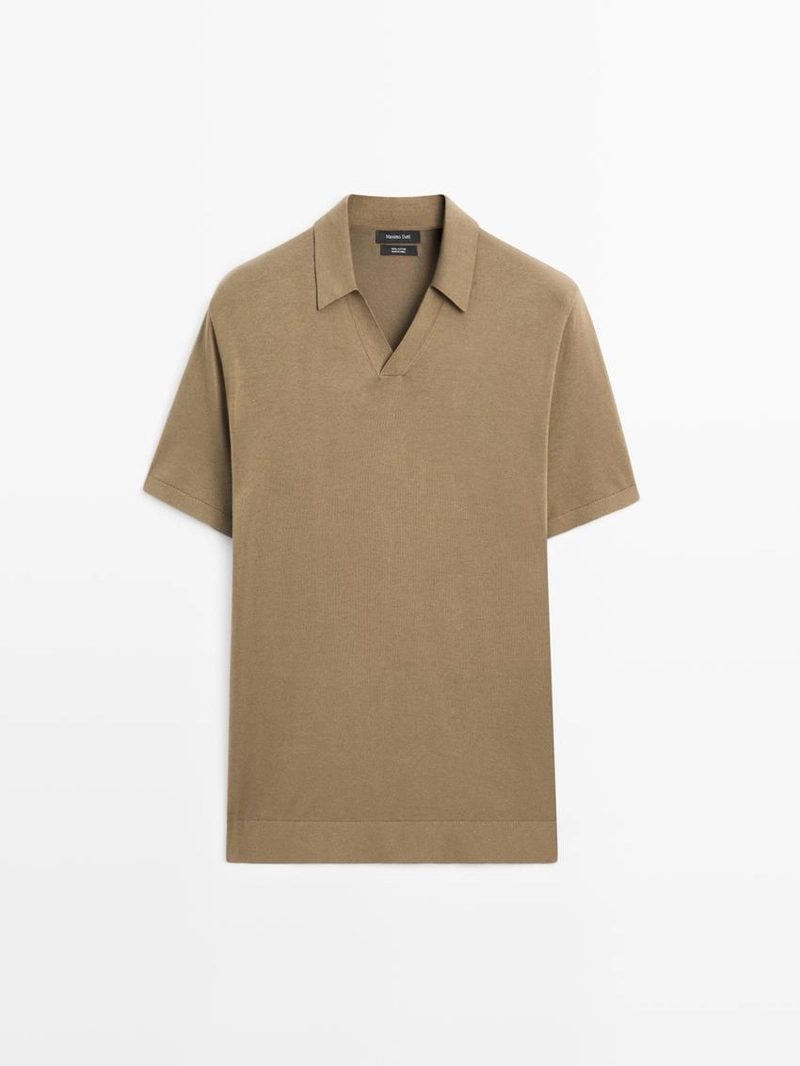 Поло из хлопка с короткими рукавами