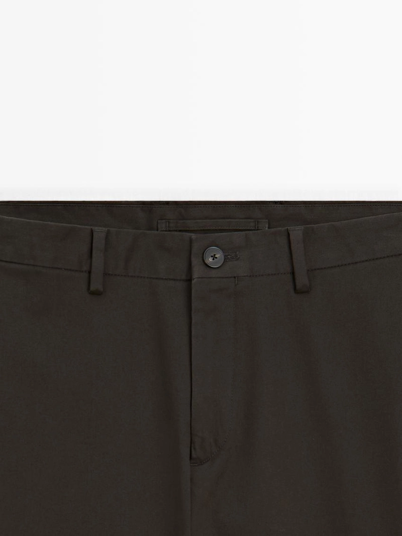 Брюки из 100% хлопка в строгом крое